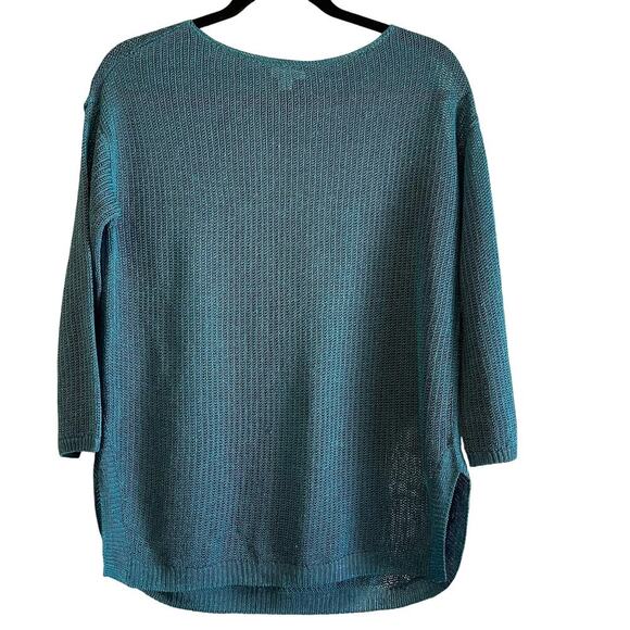 J. Jill Linen Blend Top Women's Curved Hem Blouse SZ XS - Picture 1 of 6